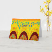 Maak je geen zorgen over Happy Art Print Design Kaart (Gele Bloem)