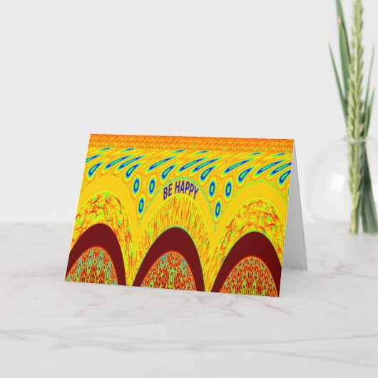 Maak je geen zorgen over Happy Art Print Design Kaart (Voorkant)