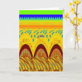 Maak je geen zorgen over Happy Art Print Design Kaart (Gele Bloem)