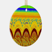 Maak je geen zorgen over Happy Art Print Design Keramisch Ornament (Rechts)