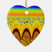 Maak je geen zorgen over Happy Art Print Design Keramisch Ornament (Rechts)