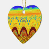 Maak je geen zorgen over Happy Art Print Design Keramisch Ornament (Links)