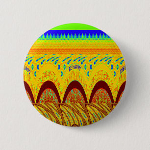 Maak je geen zorgen over Happy Art Print Design Ronde Button 5,7 Cm