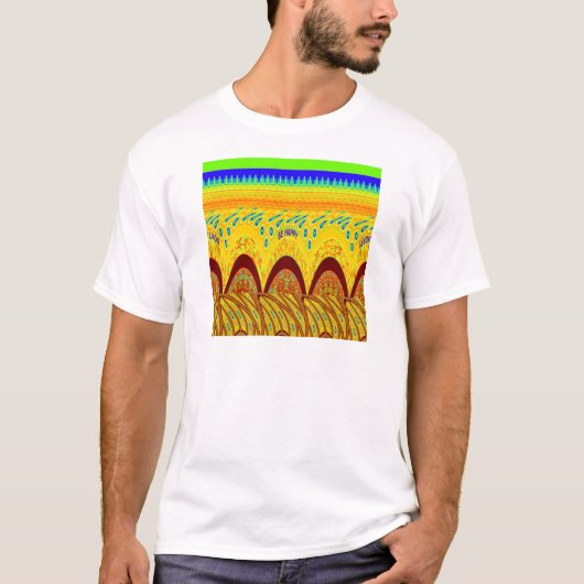 Maak je geen zorgen over Happy Art Print Design T-shirt (Voorkant)