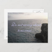 Maak je geen zorgen over het Briefkaart van morgen (Voorkant / Achterkant)