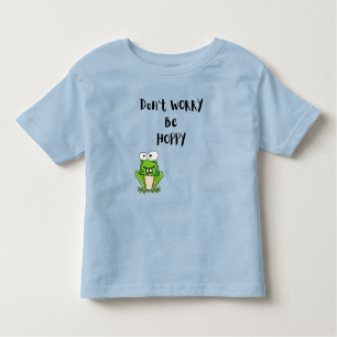 Maak je geen zorgen over Hoppy Cute Frog Kinder t  Kinder Shirts
