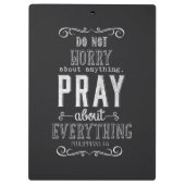 Maak je geen zorgen over iets Praatjes over alles Klembord (Achterkant)