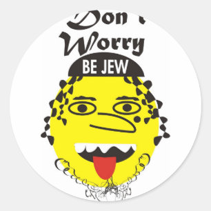 Maak je geen zorgen over joods zijn ronde sticker