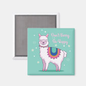 Maak je geen zorgen over Llama Magneet (Voorkant / Achterkant)