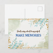 Maak je geen zorgen over perfect te zijn citaat briefkaart (Voorkant / Achterkant)