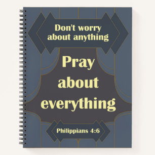 Maak je geen zorgen over Phil. 4:6 Notitieboek