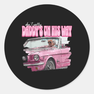 Maak je geen zorgen papa's op weg naar grappige Do Ronde Sticker