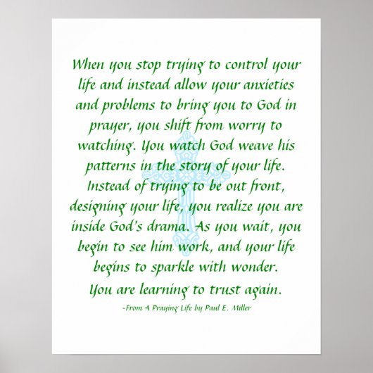 Maak je geen zorgen - Pray en Watch Poster (Voorkant)