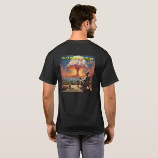 Maak je geen zorgen Wees blij (donkere versie) - D T-shirt