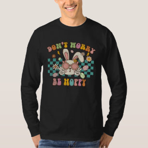 Maak je geen zorgen Wees blij Knuffel Retro Groovy T-shirt