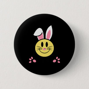 Maak je geen zorgen Wees blij Lachend gezicht Paas Ronde Button 5,7 Cm