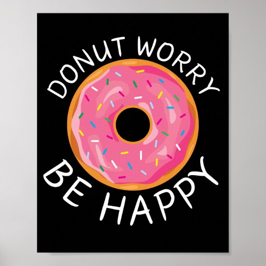 Maak je geen zorgen, wees blij met Wall Art Poster (Voorkant)