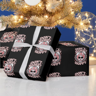 Maak je geen zorgen wees blij Paashaas Konijn Cadeaupapier