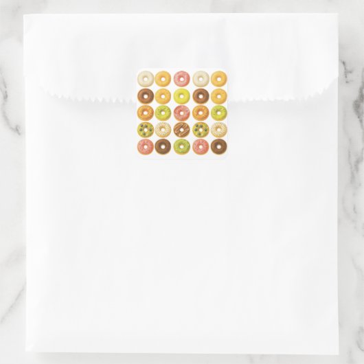 Maak je geen zorgen, wees blij! vierkante sticker (Tas)