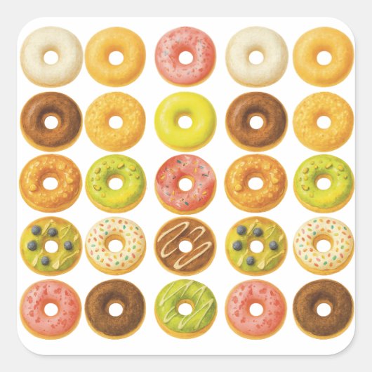 Maak je geen zorgen, wees blij! vierkante sticker (Voorkant)