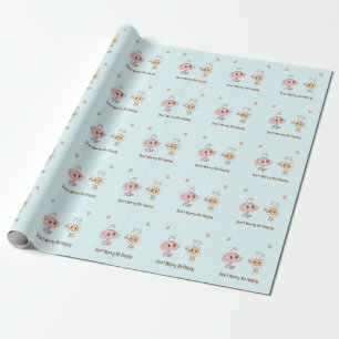 Maak je geen zorgen Wees blij Wandelend Brein en B Cadeaupapier