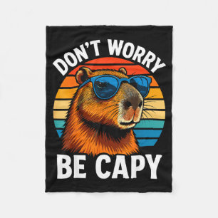 Maak je geen zorgen wees Capy Capybara Fleece Deken