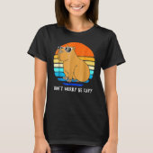 Maak je geen zorgen, wees Capy - Capybara  Retro T-shirt (Voorkant)