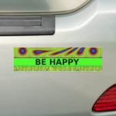 Maak je geen zorgen, wees een vrolijke kunstprint bumpersticker (Op auto)