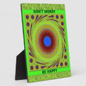 Maak je geen zorgen, wees een vrolijke kunstprint fotoplaat (Zijkant)