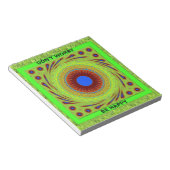 Maak je geen zorgen, wees een vrolijke kunstprint notitieblok (Schuin)