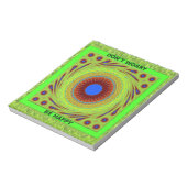 Maak je geen zorgen, wees een vrolijke kunstprint notitieblok (Linkerzijde)