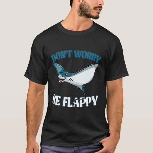 Maak je geen zorgen wees Flappy Stingrays Ocean Lo T-shirt (Voorkant)