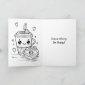 Maak je geen zorgen, wees gelukkig | Schattigee vo Kaart (Binnen)