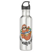 Maak je geen zorgen, wees hoopy luiaard waterfles  (Voorkant)