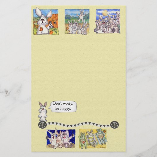 Maak je geen zorgen, wees hoppy Briefpapier (Voorkant)