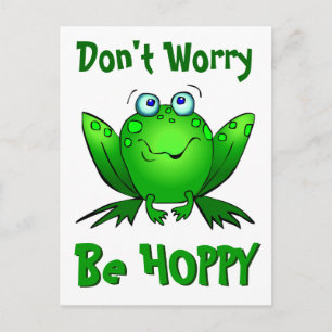 Maak je geen zorgen Wees Hoppy Schattige Groene Ki Briefkaart