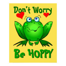 Maak je geen zorgen Wees Hoppy Schattige Groene Ki