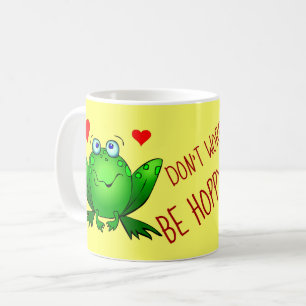 Maak je geen zorgen Wees Hoppy Schattige Opgewekte Koffiemok