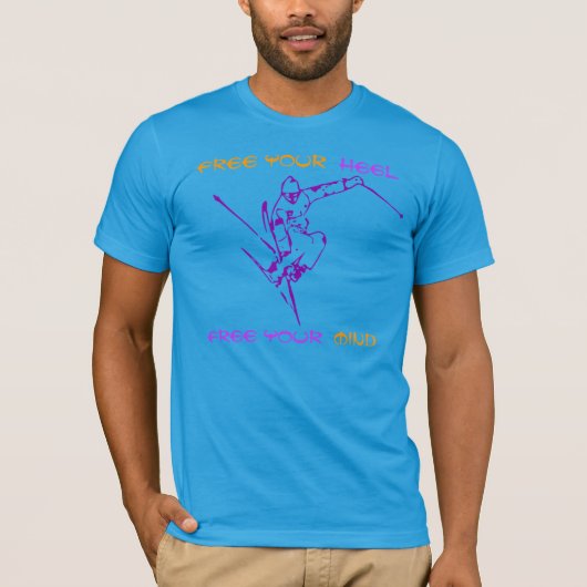 Maak je geest vrij en ga met T-shirt skiën (Voorkant)