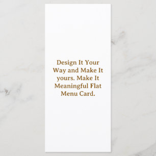 Maak je gepersonaliseerde 4" x 9" menukaarten menu
