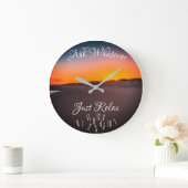 Maak je gewoon gerust met Oranje zonsondergang met Grote Klok (Huis)