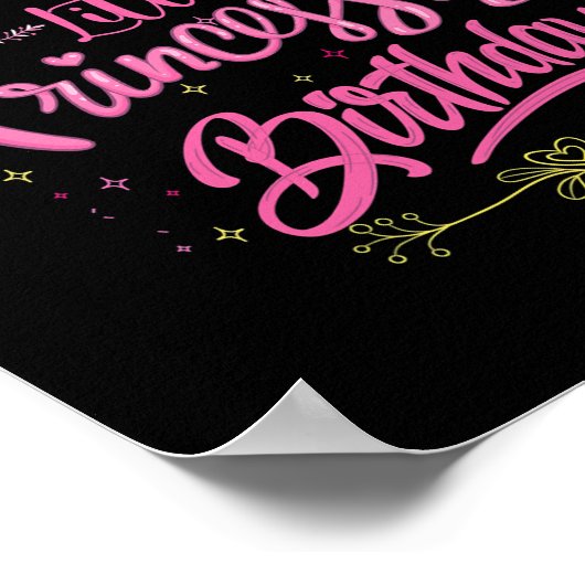 maak je goed dat het mijn prinses verjaardag is poster (Hoek)