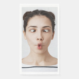 Maak je grappige gezichts-foto selfie op maat servet