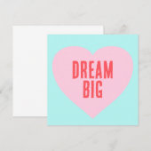 Maak je Hart Gezegde Droom Grote Valentijn Kaart (Voorkant / Achterkant)