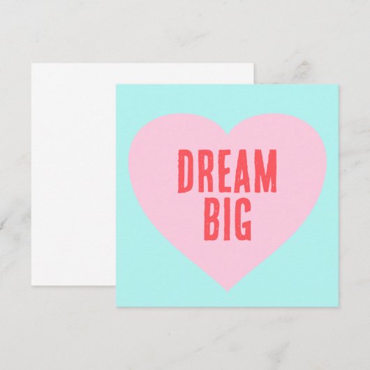 Maak je Hart Gezegde Droom Grote Valentijn Kaart (Voorkant / Achterkant)