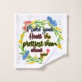 Maak je hart het  ding van je bad handdoek (Wasdoekje)