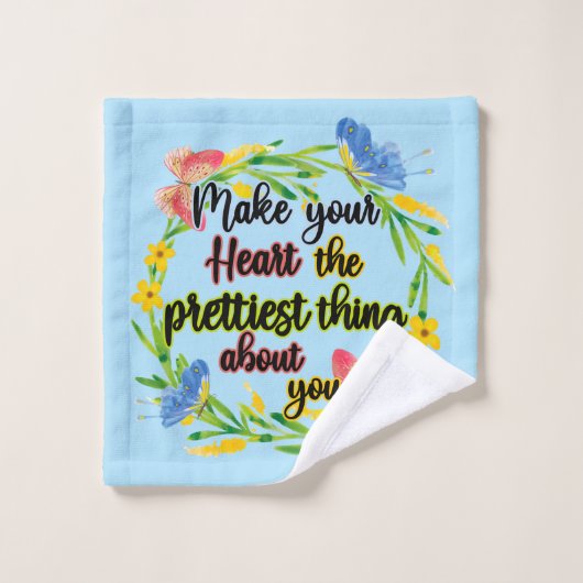 Maak je hart het  ding van je bad handdoek (Wasdoekje)