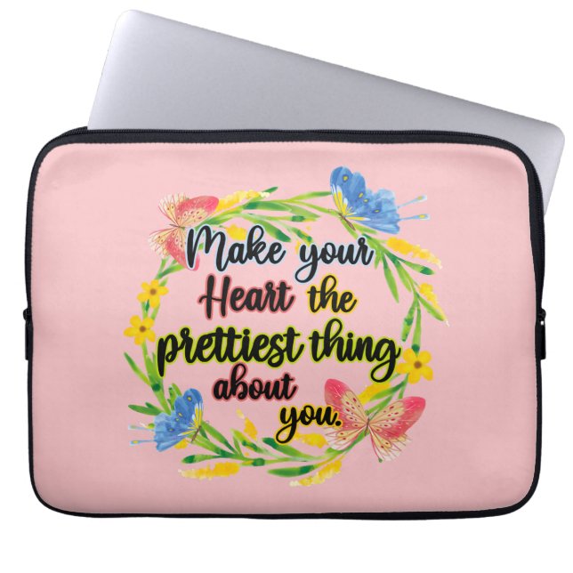 Maak je hart het  ding van je laptop sleeve (Voorkant)