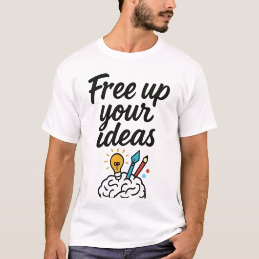 Maak je ideeën vrij - Ontgrendel Creativity T-shir T-shirt (Voorkant)