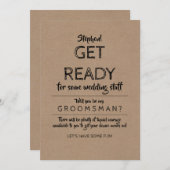 Maak je klaar - Grappig Groomsman voorstel Kaart (Voorkant / Achterkant)